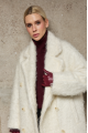 Long white women's coat